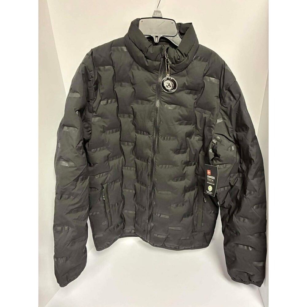 Swiss Tech Boys Winter Puffer Jacket Coat in Black NWT S/CH (34-36)